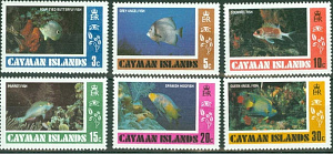 Кайман, Рыбы,1978, 6 марок
